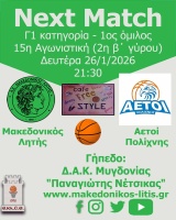 🏀 Μακεδονικός Λητής - Αετοί Πολίχνης
